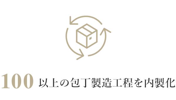 100以上の包丁製造工程を内製化